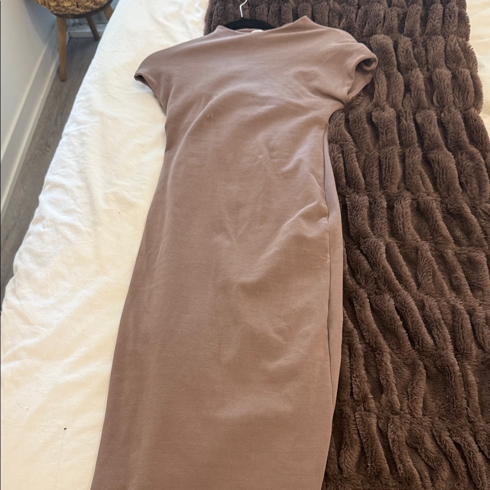 Zara Mauve Midi Bodycon Dress